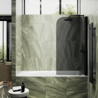 Шторка на ванну MaybahGlass MGV-609-6 50см чёрный